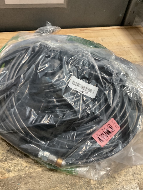 Photo 1 of 100FT Sewer Jetter Kit for Pressure Washer, 5800PSI Water Jet Durable Drain Cleaner Hose 1/4 Inch NPT Corner with 4 Specialized Nozzles?Waterproof Tape, Pearl Corsage Pin, Handle Strap & 2 Spanners