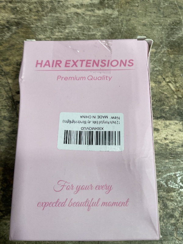 Photo 1 of 12 Inch Ponytail Extension - Soft Wavy Pony Tails Hair Extensions, Claw Clip Ponytail Extension, Synthetic Hair Extensions Ponytail, Clip in Ponytail (Color: Dark Brown with Honey Blonde Highlights)