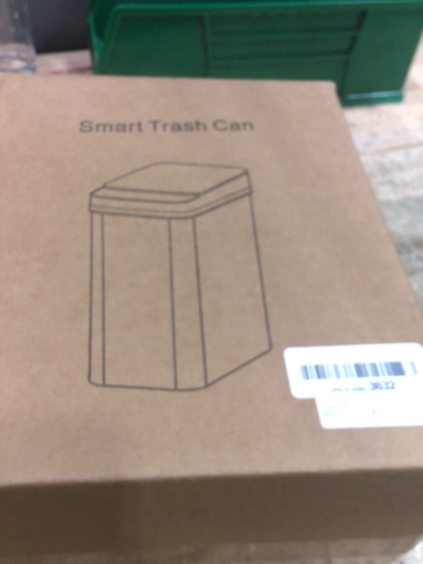 Photo 1 of **************The lid hinge in broken**************
Yatmung Touchless Bathroom Trash Can - 2.5 Gallon Smart Trash Can Sensor Motion - Skinny Trash Bin with Lid - Electric, Narrow, Plastic, Auto Open - Small Slim Automatic Garbage Can (Black)