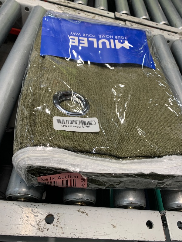Photo 1 of **MISSING ONE PANEL** MIULEE Linen Texture Curtains for Bedroom Solid 100% Blackout Thermal Insulated Light Olive Green Curtains Grommet Room Darkening Drapes for Living Room Nursery 52x84 Inch (2 Panels)