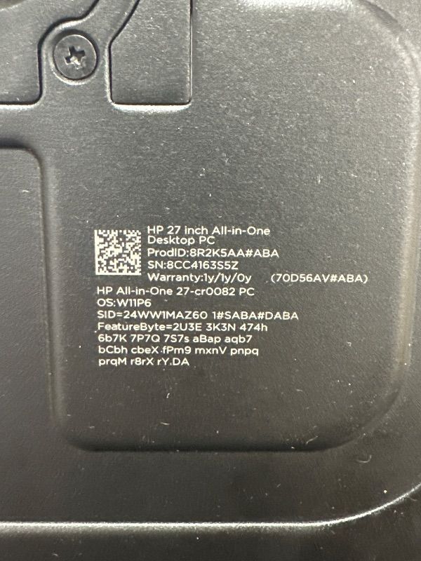 Photo 1 of HP 27 inch All-in-One Desktop PC, FHD Display, 13th Generation Intel Core i7-1355U, 12 GB RAM, 512 GB SSD, Intel Iris Xe Graphics, Windows 11 Pro, 27-cr0082 (2023)