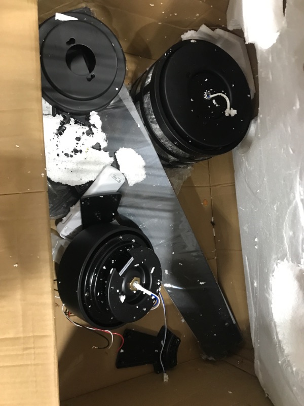 Photo 1 of **Parts Only**Fanbulous 65 Inch Ceiling Fan with Lights, Farmhouse Caged Ceiling Fans with Remote, Black Industrial Ceiling Fans with Quiet Reversible DC Motor, Large Ceiling Fan for Living room, Bedroom