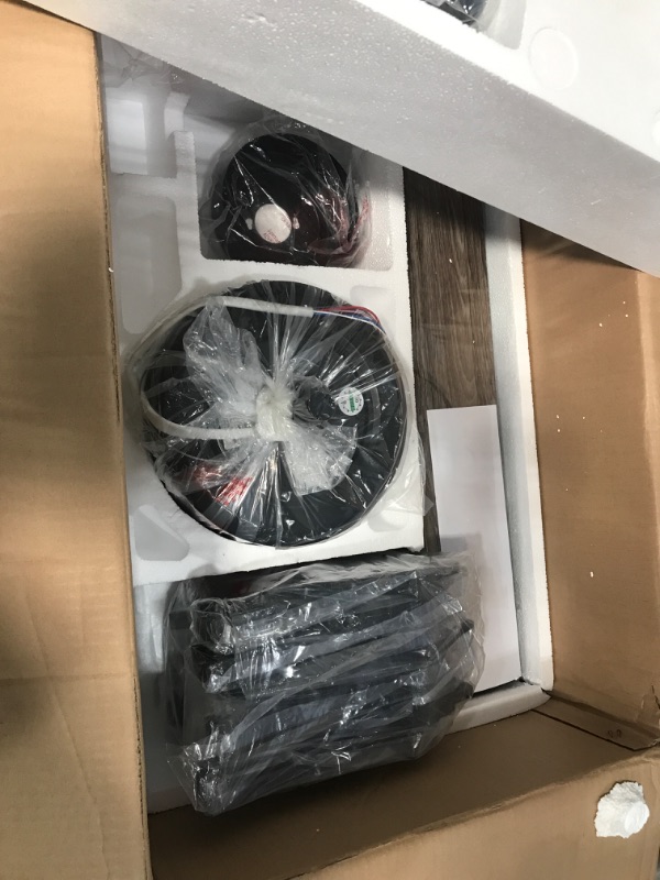 Photo 1 of *** PARTS ONLY *** 84 Inch Large Ceiling Fan with Light,12 Blades Reversible DC Ceiling Fan,6 Speeds Remote Control?Dimmable 3 Color Temperatures LED?Modern Black Ceiling Fans For Indoor or Covered Outdoor Use.