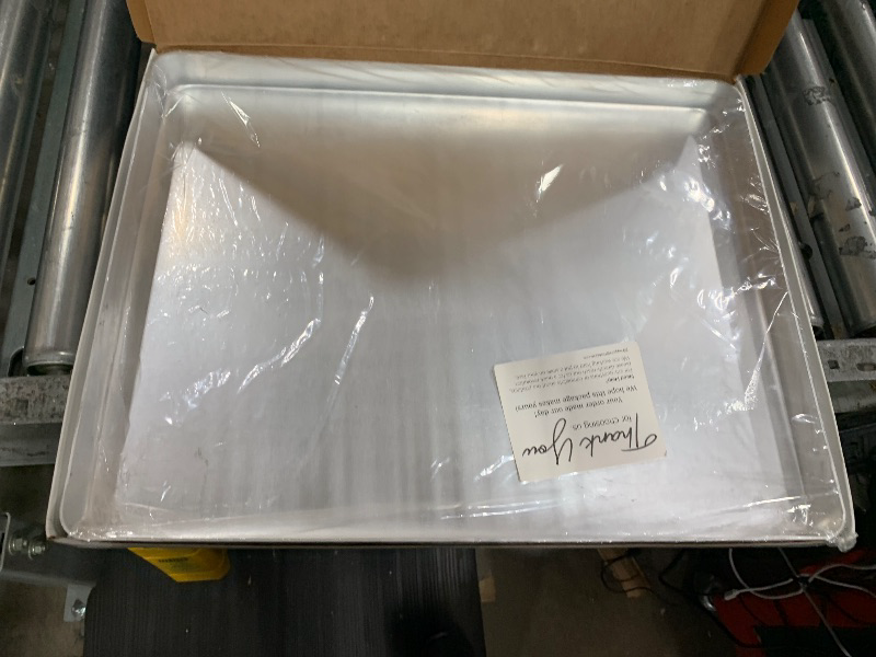 Photo 1 of (used)(scratches on it) Hakan Aluminum Half Sheet Baking Pan 14x18-inch, 2.2lbs Weight, Thick Rust-Free Bakeware, Wrap Resistant Food Grade Aluminum 