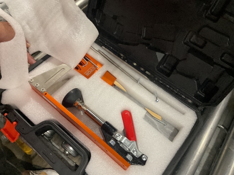 Photo 1 of *****PARTS ONLY*****VEVOR Pocket Hole Jig Kit, 34 Pcs Pocket Hole Jig System with 11" C-clamp, Fixture, Step Drills, Wrenches, Drill Stop Rings, Square Drive Bits, Toolbox, for DIY Carpentry Projects, Adjustable