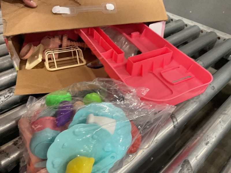 Photo 1 of (SOLD FOR PARTS)Prextex Plastic Pretend Play Kitchen Set - Multi-Color Kitchen Playset with Dishwasher and Oven - Stove with Lights and Sounds - Working Faucet with Water Circulation