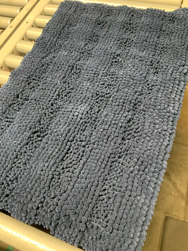 Photo 1 of (missing one) H.VERSAILTEX Navy Blue Bathroom Rugs 2 Piece, Bath Mat Set Slip-Resistant Extra Absorbent Soft and Fluffy Striped Chenille Bath Rugs, Floor Mats Dry Fast Machine Washable (20" x 32"/17" x 24")
