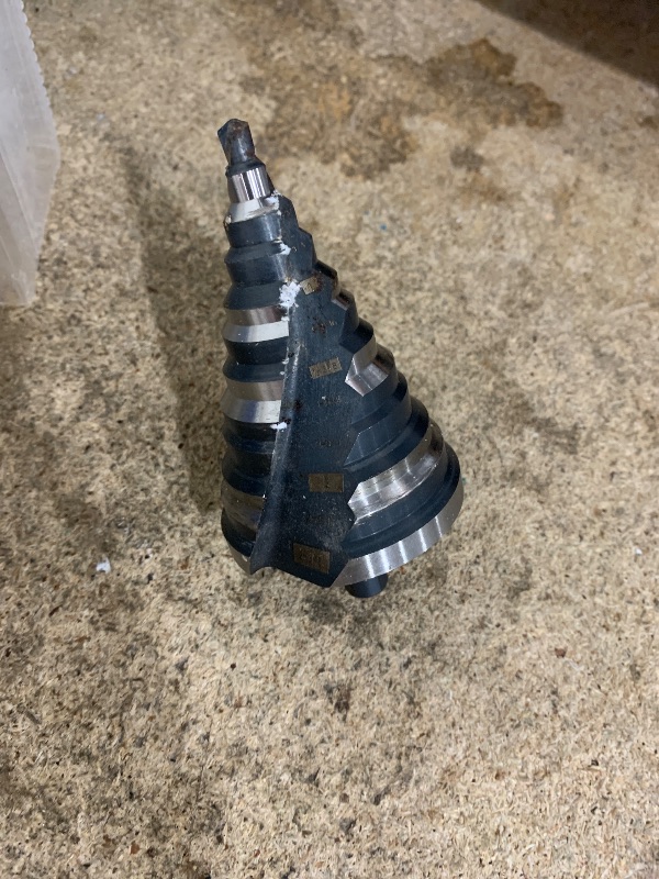 Photo 1 of 1/4 to 2-3/8 Inch HSS Step Drill Bit for Metal Sheet, 12 Sizes Extra Large Drill Stepper Bit for Sheet Aluminium, Plastic, Wood, Heavy Duty, Spiral Grooved
