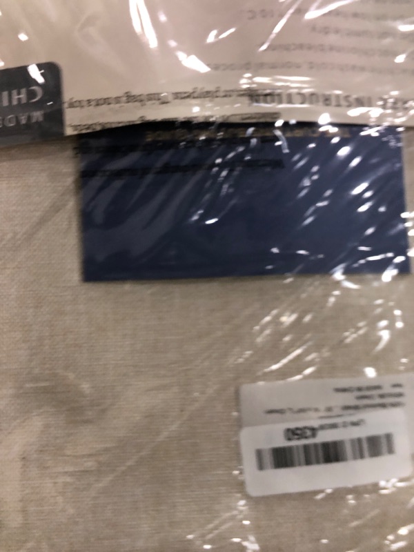 Photo 1 of 100% Blackout Shield Linen Blackout Curtains for Bedroom 84 Inches Long, Back Tab/Rod Pocket Living Room Drapes, Thermal Insulated Blackout Curtains 2 Panels Set, 50" W x 84" L, Cream