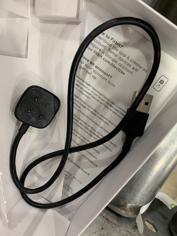 Photo 1 of *** PARTS ONLY *** Fitbit Versa 4 Fitness Smartwatch with Daily Readiness, GPS, 24/7 Heart Rate, 40+ Exercise Modes, Sleep Tracking and more, Black/Graphite, One Size (S & L Bands Included)