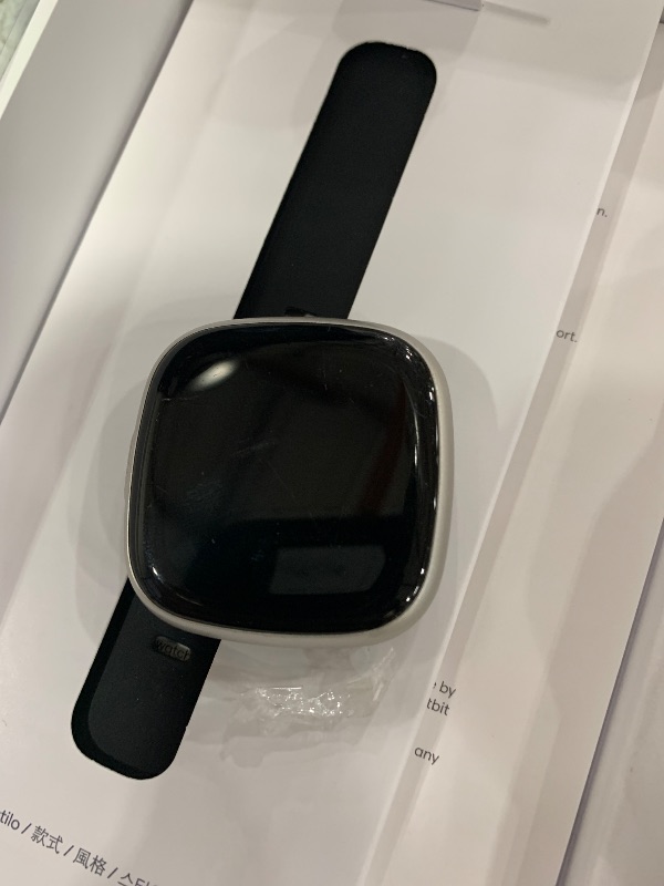 Photo 1 of *** PARTS ONLY *** Fitbit Versa 4 Fitness Smartwatch with Daily Readiness, GPS, 24/7 Heart Rate, 40+ Exercise Modes, Sleep Tracking and more, Black/Graphite, One Size (S & L Bands Included)