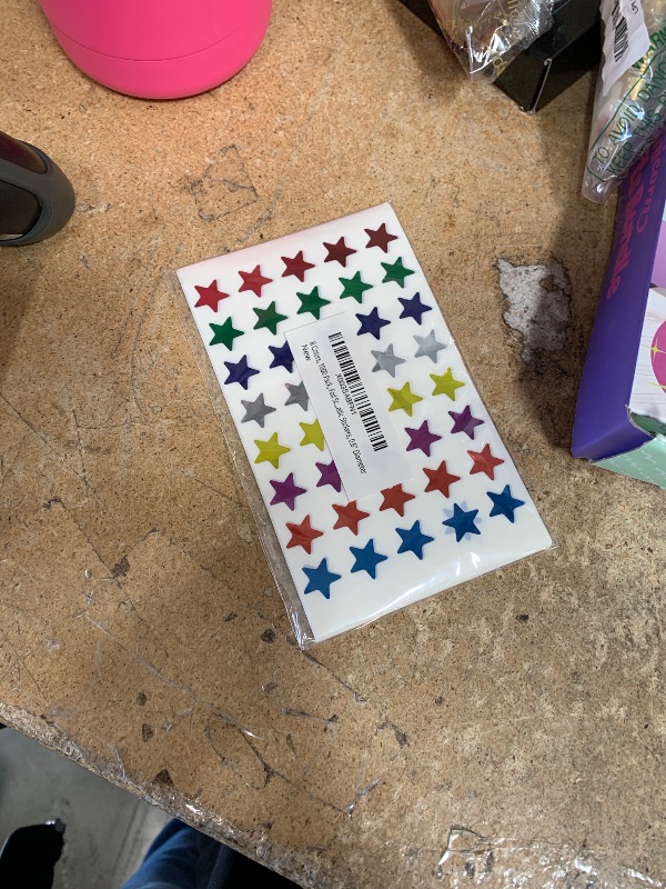 Photo 1 of 1000 Pack Multi-Color Star Stickers - Perfect for Kids' Classroom & Sticker Charts - Mini Stickers in Rainbow Colors