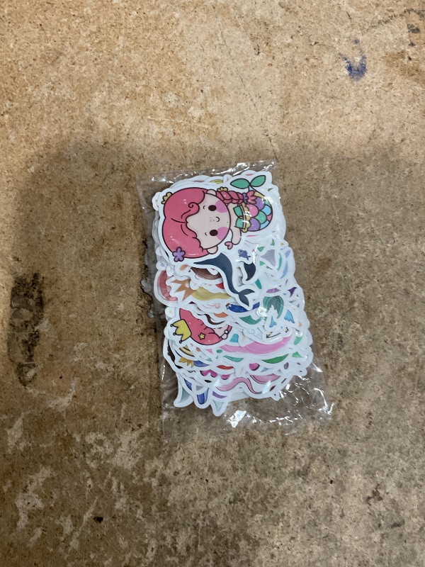 Photo 1 of 100PCS Cute Mermaid Stickers for Kids Girls Vinyl Cartoon Mermaid Stickers for Water Bottles Waterproof Kawaii Mermaid Decals for Laptop Scrapbooking Journaling Hydroflask