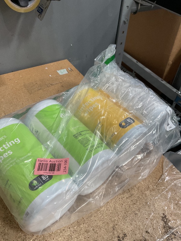 Photo 1 of **Only 3**
Amazon Basics Wipes, Lemon & Fresh Scent, Sanitizes/Cleans/Deodorizes, 340 Count (4 Packs of 85)