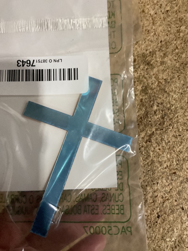 Photo 1 of Acrylic Gold Mirror Cross Cake Topper, Baby Shower Baptist Cake Decoration Holy Communion Christening Cross Cake Side Decoration Party Decoration Props Supplies