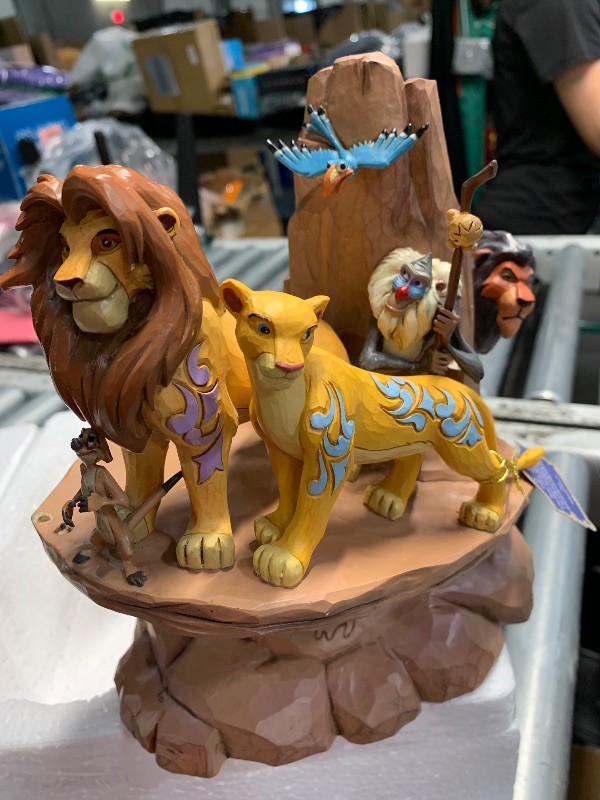 Photo 1 of (see images for damage) Enesco Disney Traditions Collection by Jim Shore The Lion King Carved in Stone Pride Rock Figurine- Resin Hand Crafted Painted Collectible