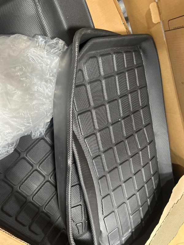 Photo 1 of *** PARTIAL SET *** 3W Tesla Model 3 Floor Mats and Trunk Mat, All-Weather TPE Floor Liner Compatible for Tesla Model 3 2021-2023, Full Set Black Floor Mats and Cargo Liner Mat Custom Fit