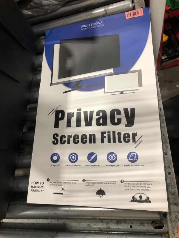 Photo 1 of [2 Pack] 25 Inch Computer Privacy Screen for 16:9 Aspect Ratio Widescreen Monitor, Eye Protection Anti Glare Blue Light Computer Monitor Privacy Filter, Removable Anti-Scratch 25in Protector Film
