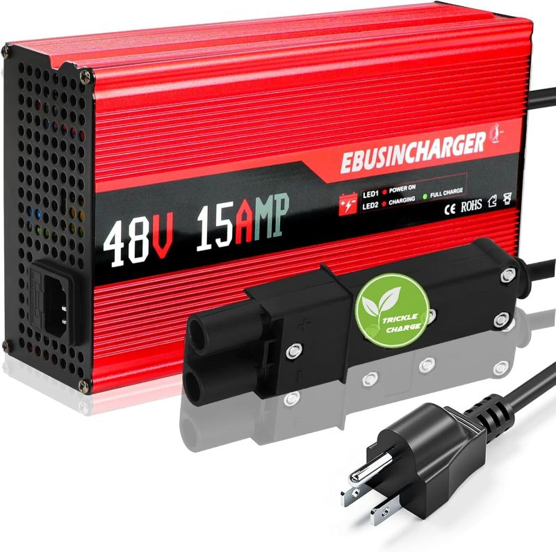 Photo 1 of (used)(see images) 48 Volt Golf Cart Battery Charger Compatible with Yamaha G19-22 Models-with 2-pin 2round-Hole Plug.15 Amp Smart Charger with Trickle Charge, 6-8 Hours Full Charge.