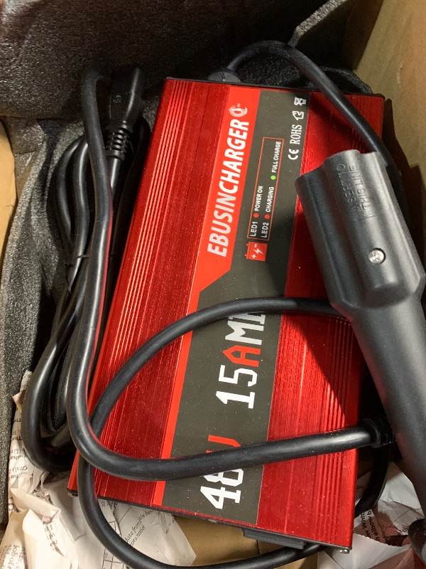 Photo 1 of (used)(see images) 48 Volt Golf Cart Battery Charger Compatible with Yamaha G19-22 Models-with 2-pin 2round-Hole Plug.15 Amp Smart Charger with Trickle Charge, 6-8 Hours Full Charge.