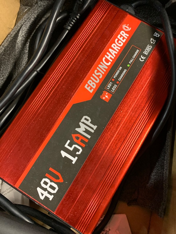Photo 1 of (used)(see images) 48 Volt Golf Cart Battery Charger Compatible with Yamaha G19-22 Models-with 2-pin 2round-Hole Plug.15 Amp Smart Charger with Trickle Charge, 6-8 Hours Full Charge.