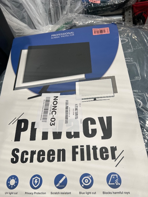 Photo 1 of [2-Pack] 27 Inch Privacy Screen for Computer Monitor 16:9 Aspect Ratio, Eye Protection Anti Blue Light Glare Shield, 27inch Removable Black Blackout Anti Spy Desktop Security Private Filter