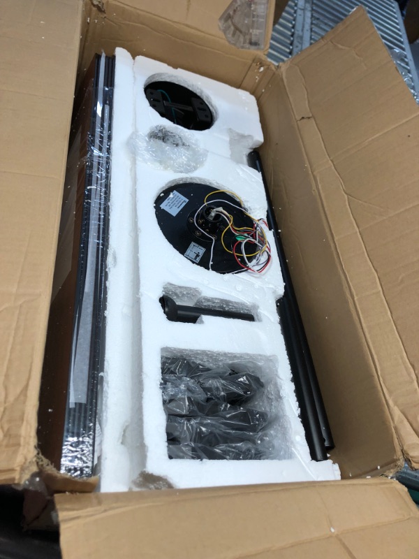 Photo 1 of ***************NON-FUNCTIONAL, FOR PARTS ONLY**************
72 inch Ceiling Fans with Lights and Remote Control,Indoor/Outdoor Flush Mount Low Profile Commercial Reversible Dimmable Wood Grain Ceiling Fans for Living Room Patio Industrial Shop.