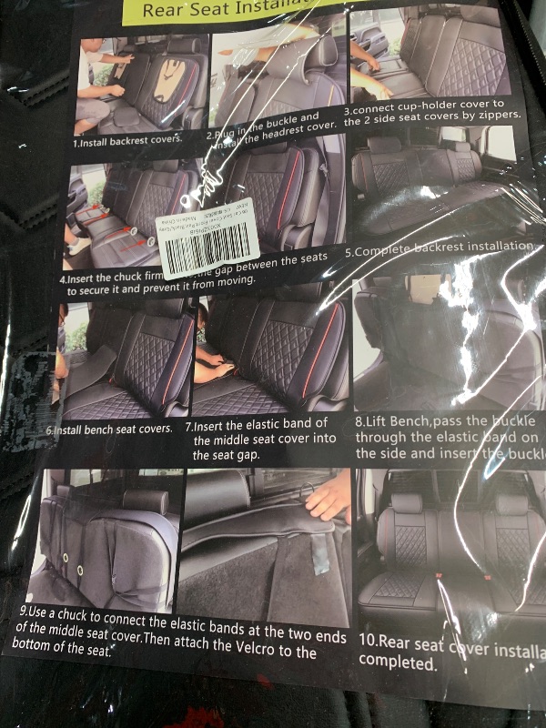 Photo 1 of (missing clips) JOJOBAY Chevy Silverado Seat Covers,Leather Seat Covers for GMC Sierra,Custom Fit 2007-2026 1500 2500HD 3500HD