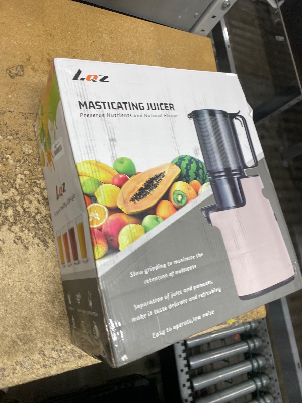 Photo 1 of **FOR PARTS/NON-FUNCTIONAL** Cold Press Juicer, Juicer Machines with 5.4" Wide Feed Chute for Juice Extractor, Professional Slow Masticating Juicer for Whole Vegetables & Fruits with High Juice Yield, Easy to Clean(Pink)
