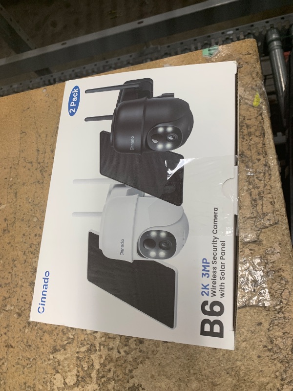 Photo 1 of 2K Cameras for Home Security-2.4G WiFi Outdoor Camera Wireless Solar/Battery Powered with solar panel, 360° Viewing, AI Human Detection, Color Night Vision, with SD Storage, Works with Alexa(2 Pack)