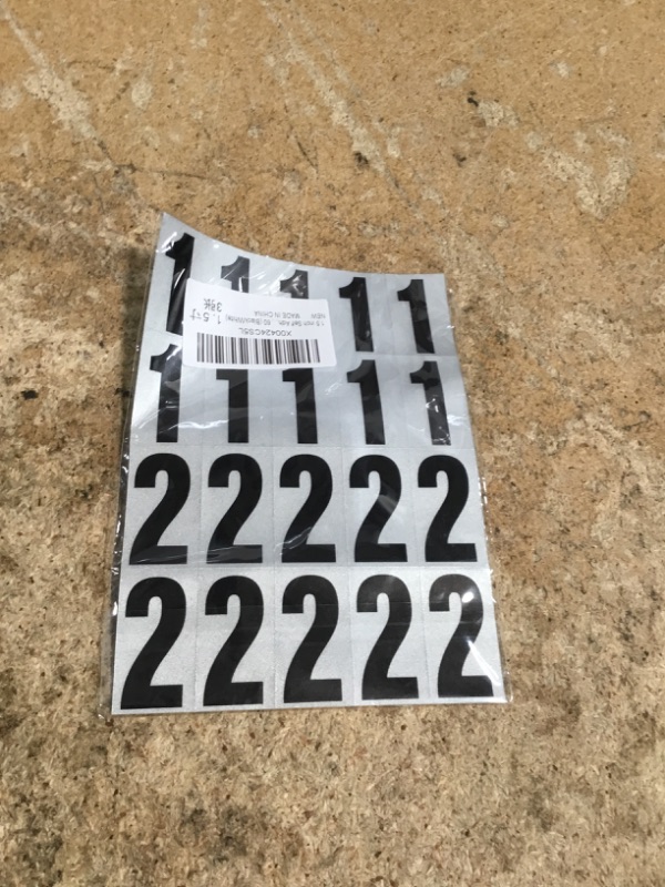 Photo 1 of 1.5 inch Self Adhesive Numbers for Mailbox, House Numbers, Reflective Mailbox Number, Trash Cans Number, for Outside, 60 PCS (Black/White)