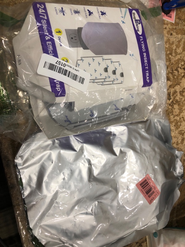 Photo 1 of  mix items .2 items Flying Insect Trap for Indoors: Light Trap Captures Fruit Flies, Gnats, and Houseflies, BUG PARKING 1 Device and 3 Refills Silent Bug Catcher with UV Light for Indoor-Plants, Kitchen