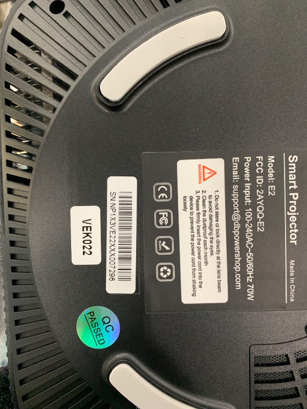 Photo 1 of [2025 Netflix-Licensed | 386+ Built-in Apps] DBPOWER E2 Smart Projector with WiFi and Bluetooth, Mini Projector 4K Support with Netflix, Youtube, Disney+, Hulu, Max, Crunchyroll w Portable Case