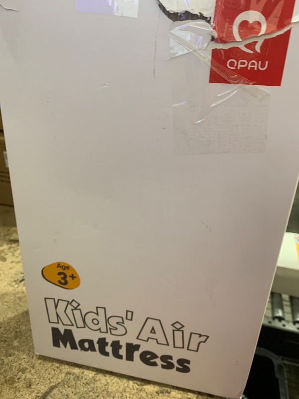 Photo 1 of **************MISSING PUMP AND ALL NOZZLES************
QPAU Inflatable Toddler Travel Bed with 3-Sided Safety Bumpers, Extra Large Kids Air Mattress, Includes Fast Electric Pump & Detachable Mattress, Portable for Camping, Travel, Home Use (Grey)