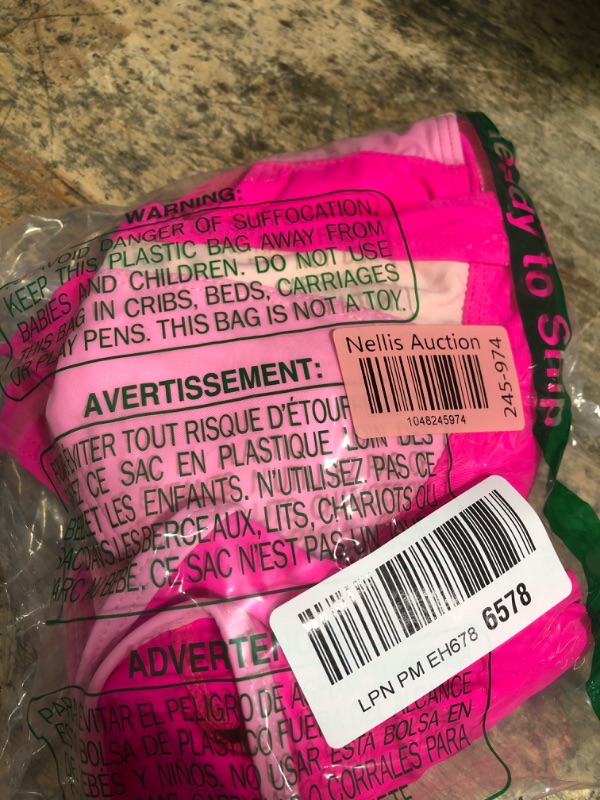 Photo 1 of AGAPENG Girls Swimsuit Size 8-10 Girls Bathing Suit Color Block Zipper Front 3 Piece Bikini Set with Shorts Bathing Suits Sporty Swimwear 9-10 Hot Pink