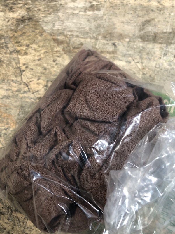 Photo 1 of **PARTIAL SET TOP ONLY** SENSERISE Linen Sets for Women 2 Piece Set Summer Beach Vacation Outfits Spaghetti Strap Tank Top and Pants Sets(Coffee Brown,S)