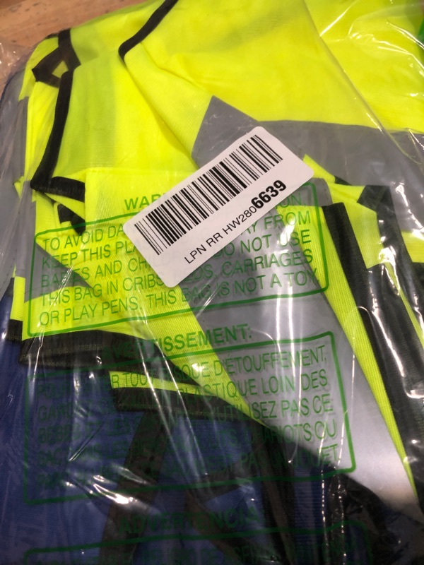Photo 1 of 10 Pack Safety Vest, Hi Vis Reflective With 5 Pockets and Zipper for Men Women, Neon Working One Size