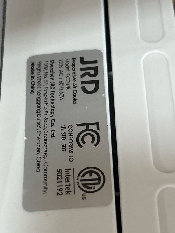 Photo 1 of *********MISSING REMOTE, SCHEELS, AND ICE PACKS************
JRD Air Cooler with 3 Speeds, Timer, Upper and Bottom Tank for Garage