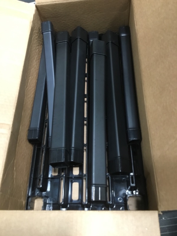 Photo 1 of ***(PARTS ONLY/ MISSING PARTS/ NON FUNCTIONAL)***IRIS USA 4-Shelf Light Duty Plastic Storage Shelves, 200lb Capacity, 48"H x 24"W x 12"D, Medium Modular Shelving Unit Storage Organizer for Garage, Home, Bathroom & Laundry, Storage Rack - Black