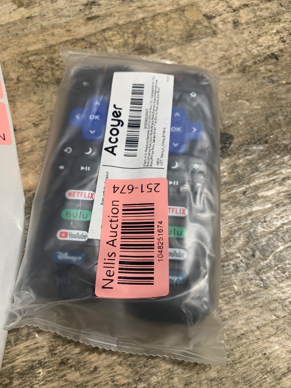 Photo 1 of (Pack of 2) Replacement-Remote-Control for Roku-TV,Compatible for TCL Roku/Hisense Roku/Onn Roku/Philips Roku Smart TVs(Not for Roku Stick and Box)