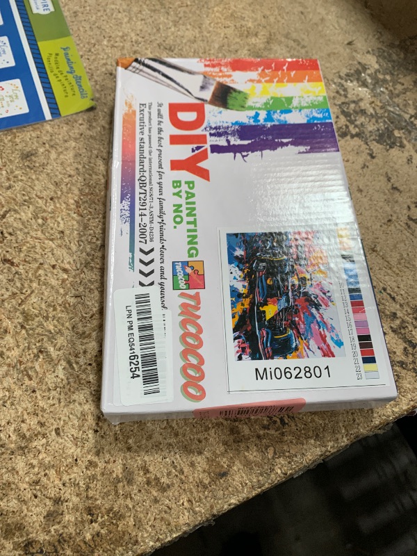 Photo 1 of Aihonmin Racing Car Paint by Numbers,Car Lovers Paint by Numbers for Adults Beginner,Paint by Number Kits DIY Graffiti Street Oil Painting Acrylic Set Gift Home Decor Without Framed 16''W x 20''H