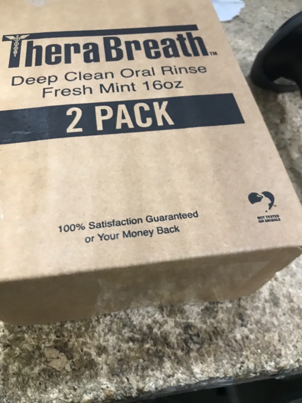 Photo 1 of **PARTIAL SET/ONLY 1** TheraBreath Deep Clean Mouthwash, Antiseptic Benefits, Fresh Mint Flavor, Dentist Formulated, Alcohol Free, 16 fl oz (Pack of 2)