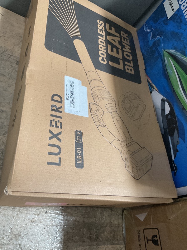 Photo 1 of **** PARTS ONLY****   LUXBIRD 21V Leaf Blower Cordless with Battery and Charger, 5 Variable Speed Up to 150 MPH, Lightweight, 4.0Ah Battery Powered for Cleaning Lawn, Courtyard, Garage, Rooftop, Snow
