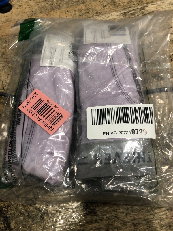 Photo 1 of **only two** Pair of Thieves Soft Cotton Boxer Briefs for Men Pack (4 Pack) - Tagless Mens Underwear for All-Day Comfort and Support - Large - Lavender/Grey