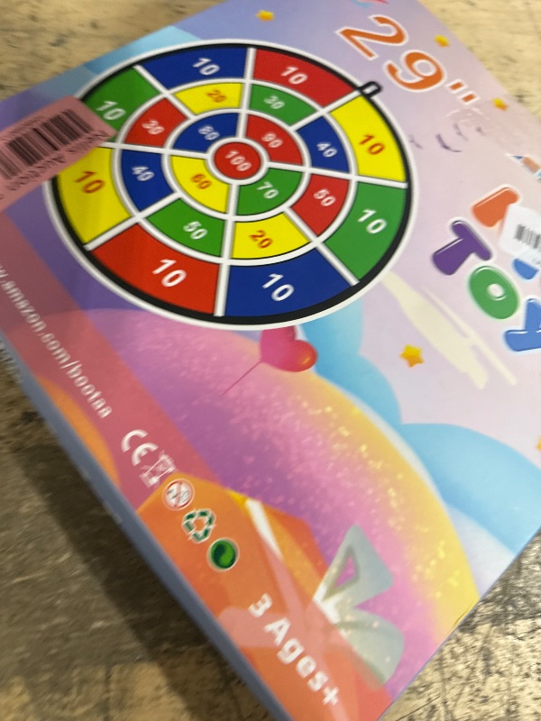 Photo 1 of 29" Large Dart Board for Kids, BooTaa Kids Dart Board with 12 Sticky Balls, Boys Toys, Indoor/Sport Outdoor Fun Party Play Game Toys, Birthday Gifts for 3 4 5 6 7 8 9 10 11 12 Year Old Boys Girls