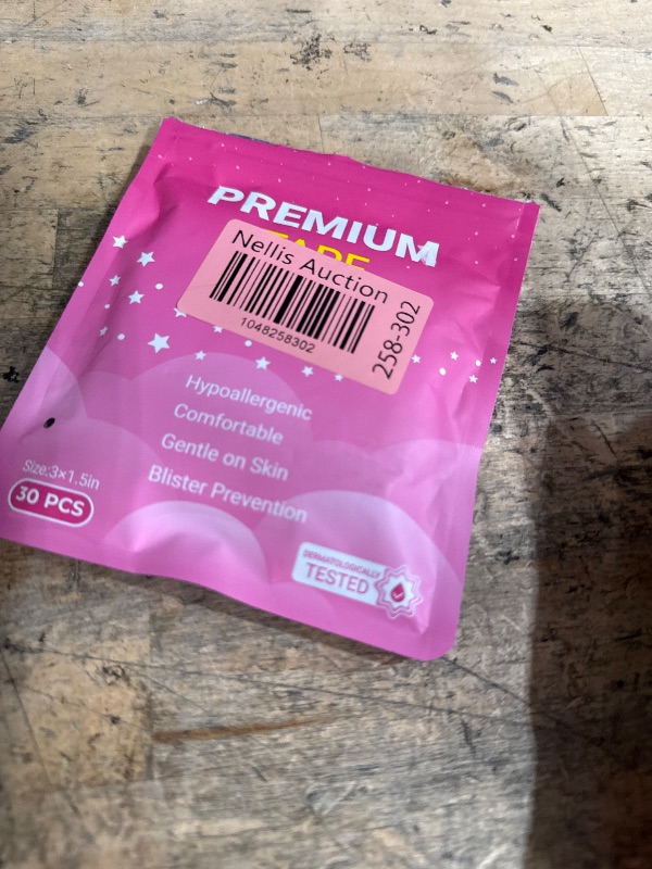 Photo 1 of 30 Pcs Pink Premium Strip Hypoallergenic Painless, Strong Adhesive Tape Multi-Functional for Sleeping, Books, Bowling, Heel