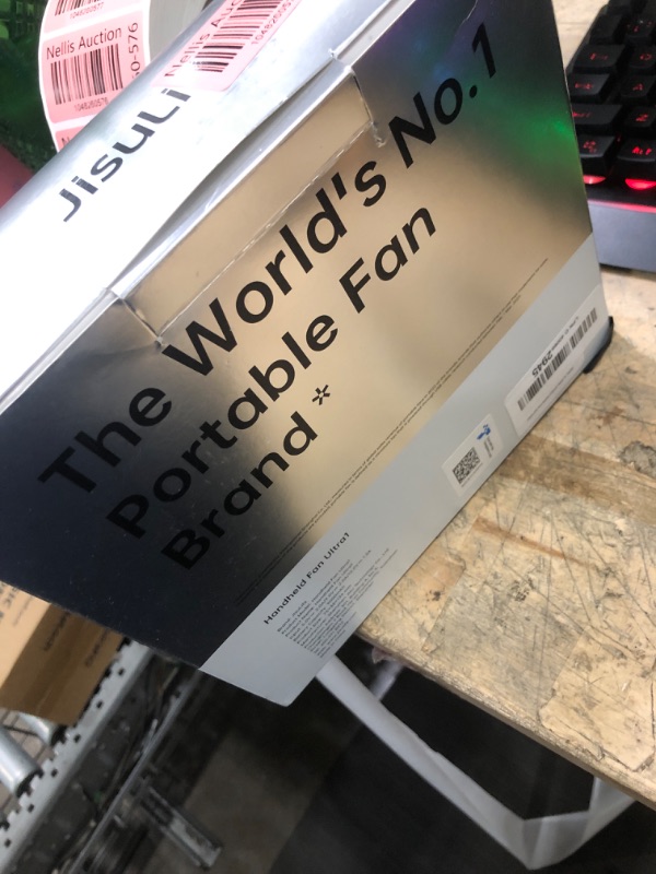 Photo 1 of **FOR PARTS ONLY/NON- FUCNCTIONAL** JISULIFE Portable Handheld Turbo Fan, 100 Speeds Adjustable Mini Personal Fan, 9000mAh USB Rechargeable Battery Operated, LED Display, Metal Shell with Accessories Gifts for Men Women Travel- Grey