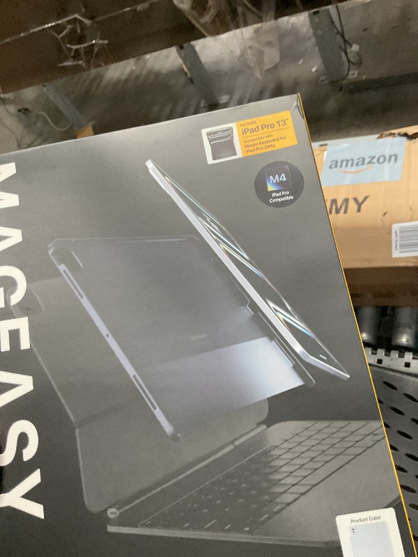 Photo 1 of MAGEASY CoverBuddy Lite for M4 iPad Pro 13" (2024) - iPad Pro Case Compatible with Magic Keyboard for iPad Pro (M4) - White (1.2)