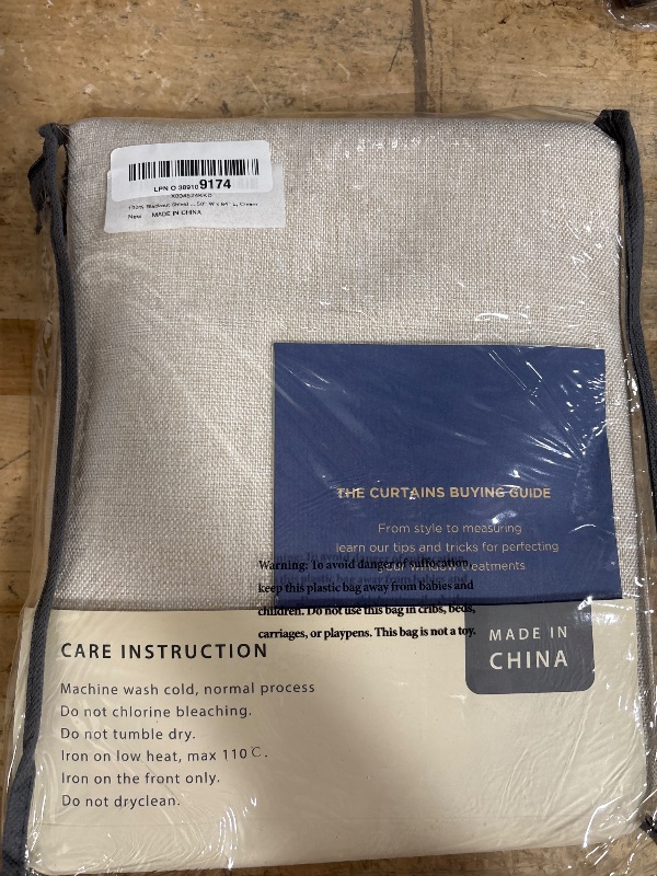 Photo 1 of 100% Blackout Shield Linen Blackout Curtains for Bedroom 84 Inches Long, Back Tab/Rod Pocket Living Room Drapes, Thermal Insulated Blackout Curtains 2 Panels Set, 50" W x 84" L, Cream