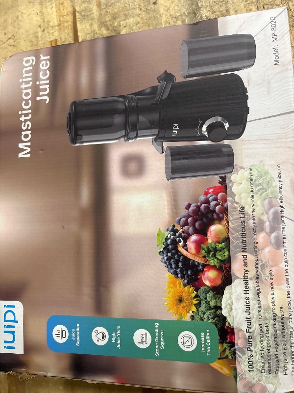 Photo 1 of *** PARTS ONLY***
MISSING A PIECE 
Cold Press Juicer, Juicer Machines Vegetable and Fruit with 5.3" Large Feed Chute, Electric Juicers of Pulp Seperation with 99% High Juice Yield, Preserves Nutrients, BPA Free, Easy to Clean (Black)